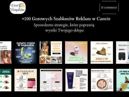 +100 Szablonów Reklamowych do Canvy – Pakiet Premium